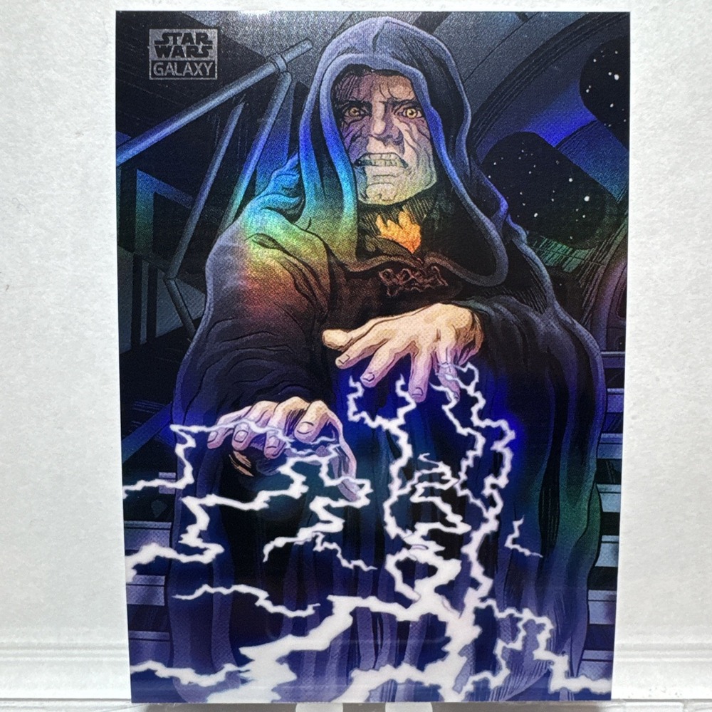 The Emperor 2026 Topps Chrome Star Wars Galaxy Refractor #13 Palpatine